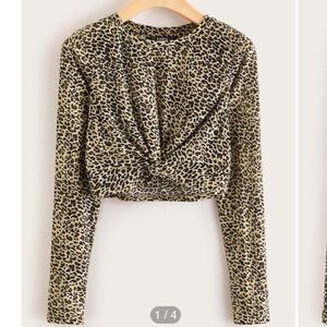 Cheetah long sleeve top
